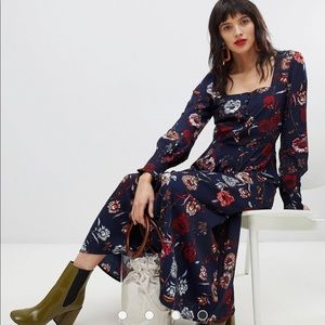 ASOS // Vero Moda Floral Square Neck Maxi Dress